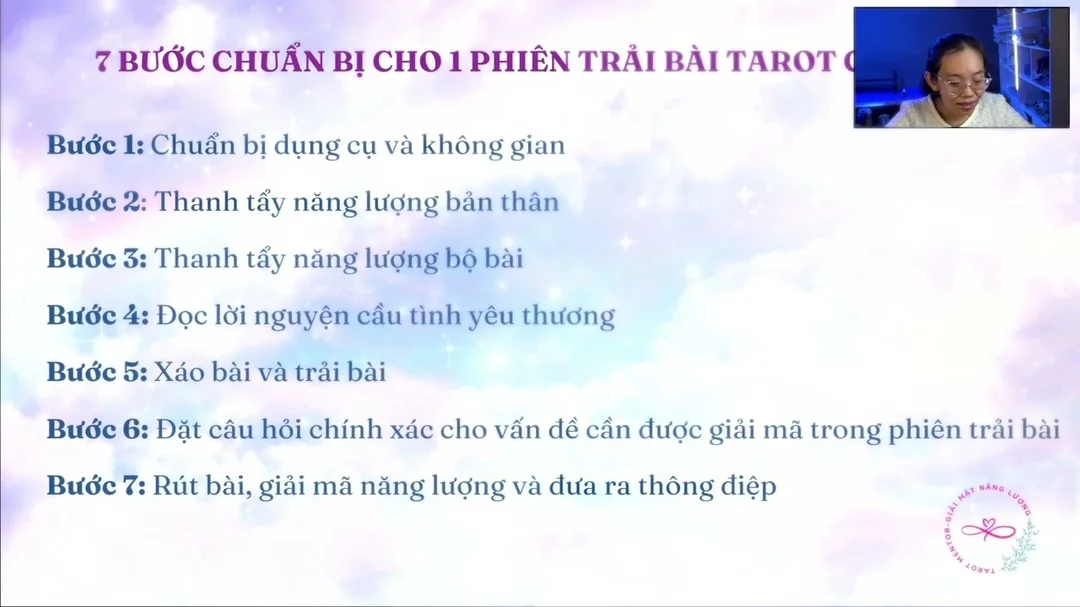 Video hướng dẫn chuẩn bị một phiên trải bài Tarot thực tế