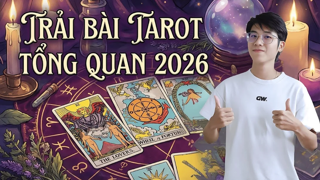 Video hướng dẫn xem bói bài ngày mai bằng trải bài Tarot tổng quan 2026