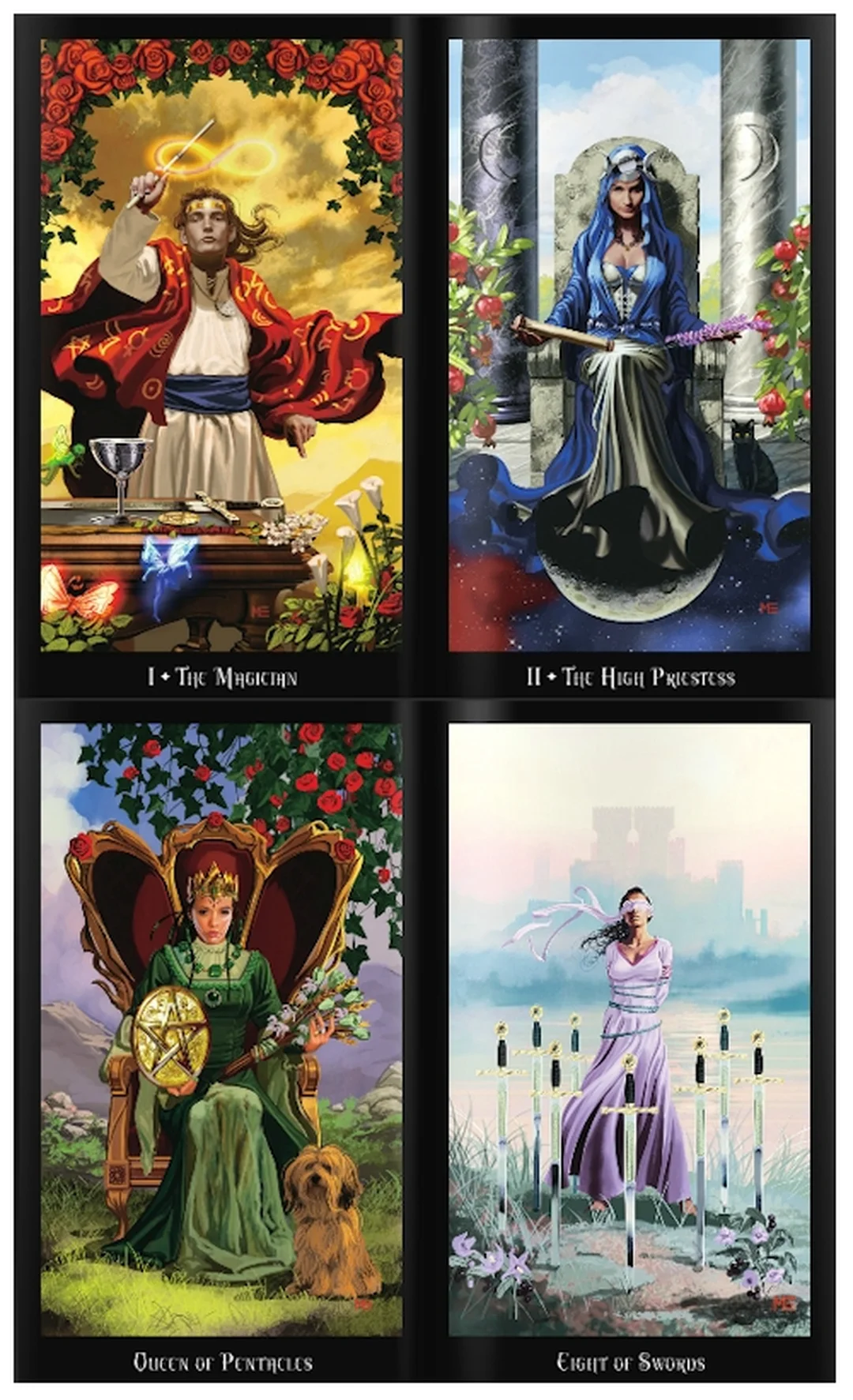 witches tarot deck dạng hộp sách phù hợp học Tarot tại bàn