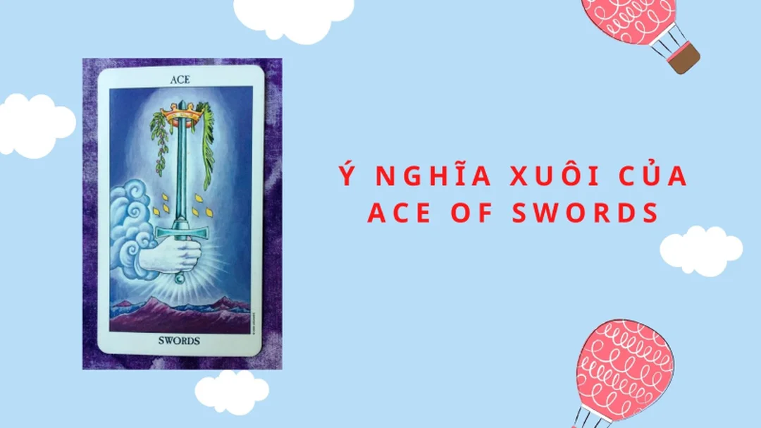 ý nghĩa lá bài Ace of Swords qua hình minh họa Tarot về tình cảm và công việc