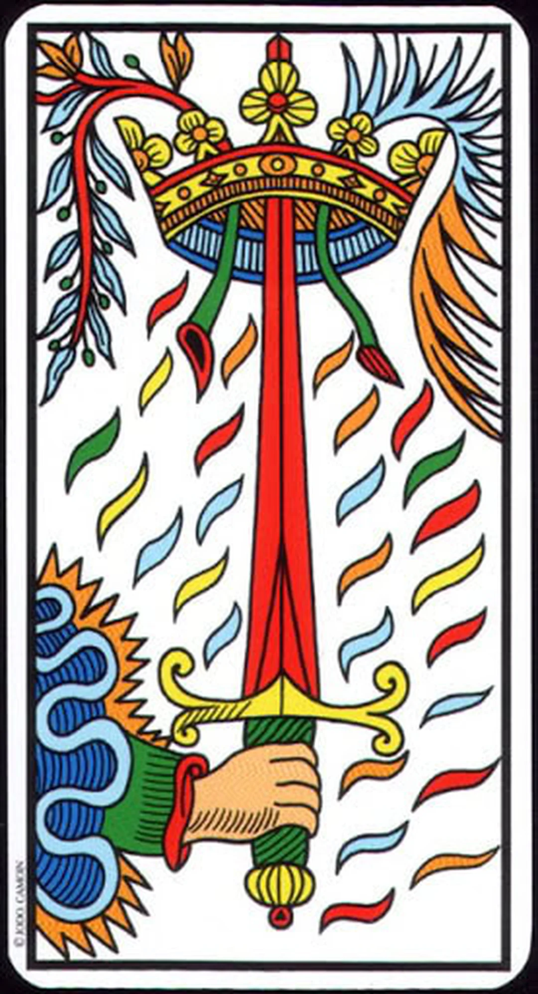 ý nghĩa lá bài Ace of Swords trong hệ Tarot de Marseille