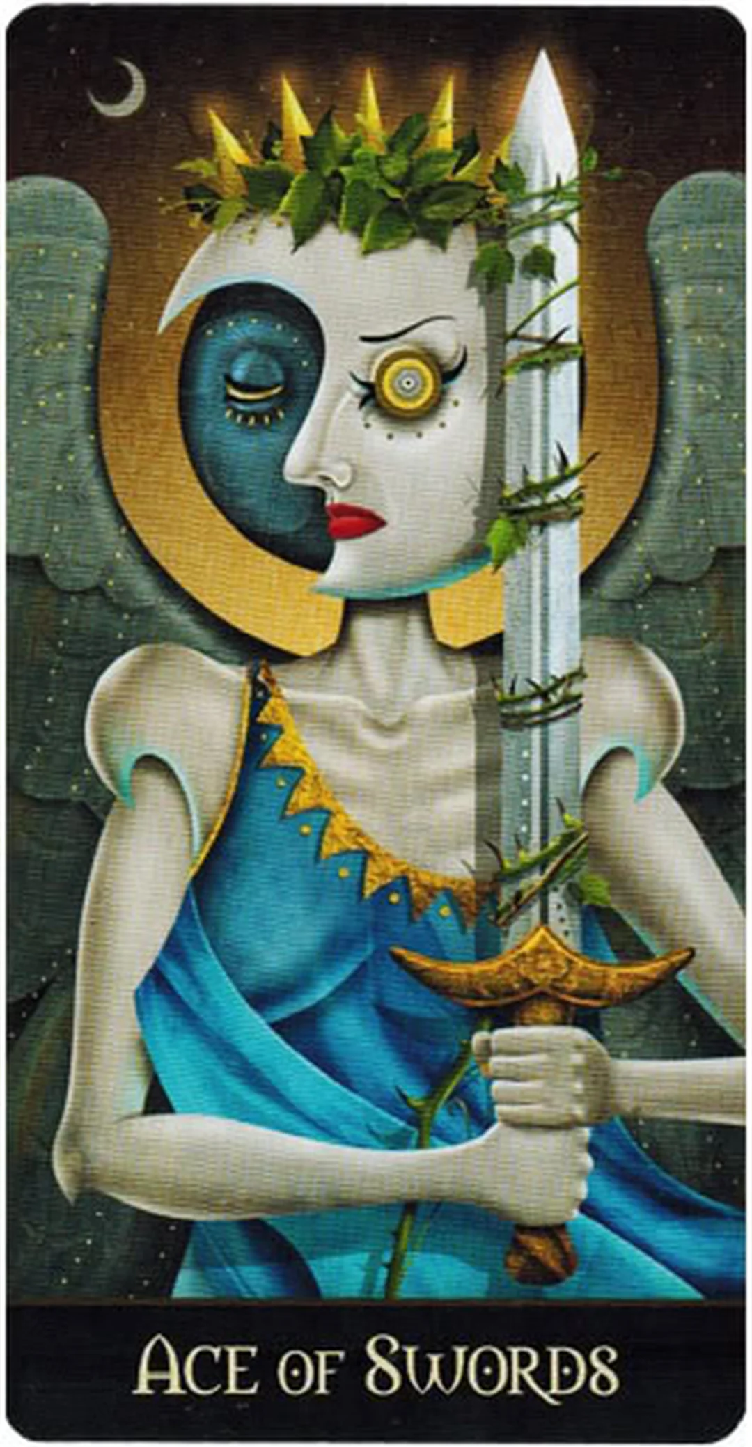 ý nghĩa lá bài Ace of Swords trong phong cách Deviant Moon Tarot