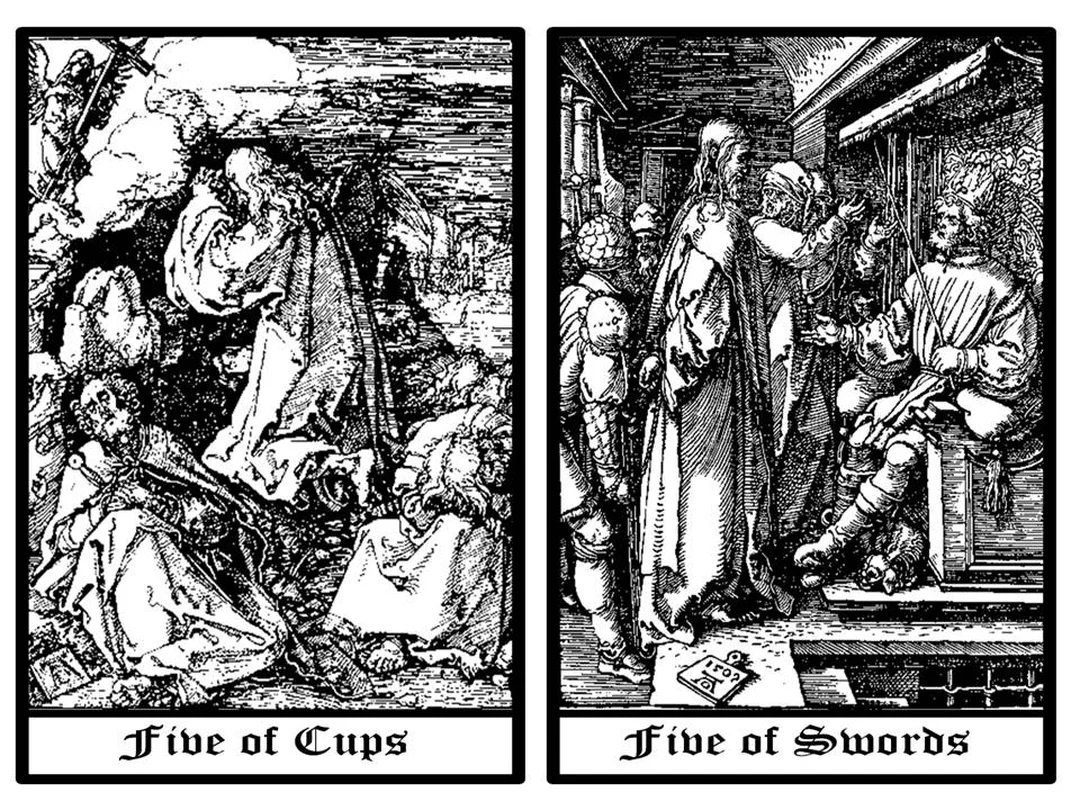 Biểu tượng Five of Swords trong Tarot ý nghĩa lá bài five of swords qua biểu tượng tranh minh họa