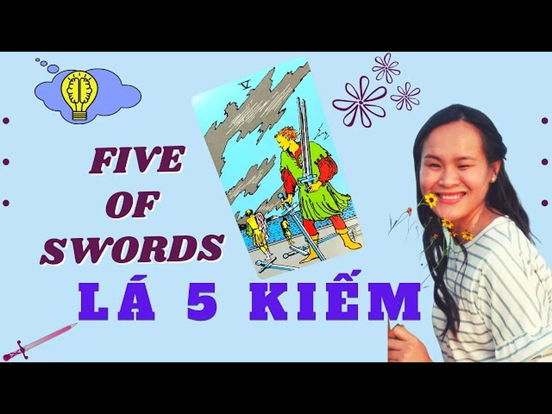 Five of Swords minh họa từ video Tarot ý nghĩa lá bài five of swords qua hình ảnh minh họa video tarot