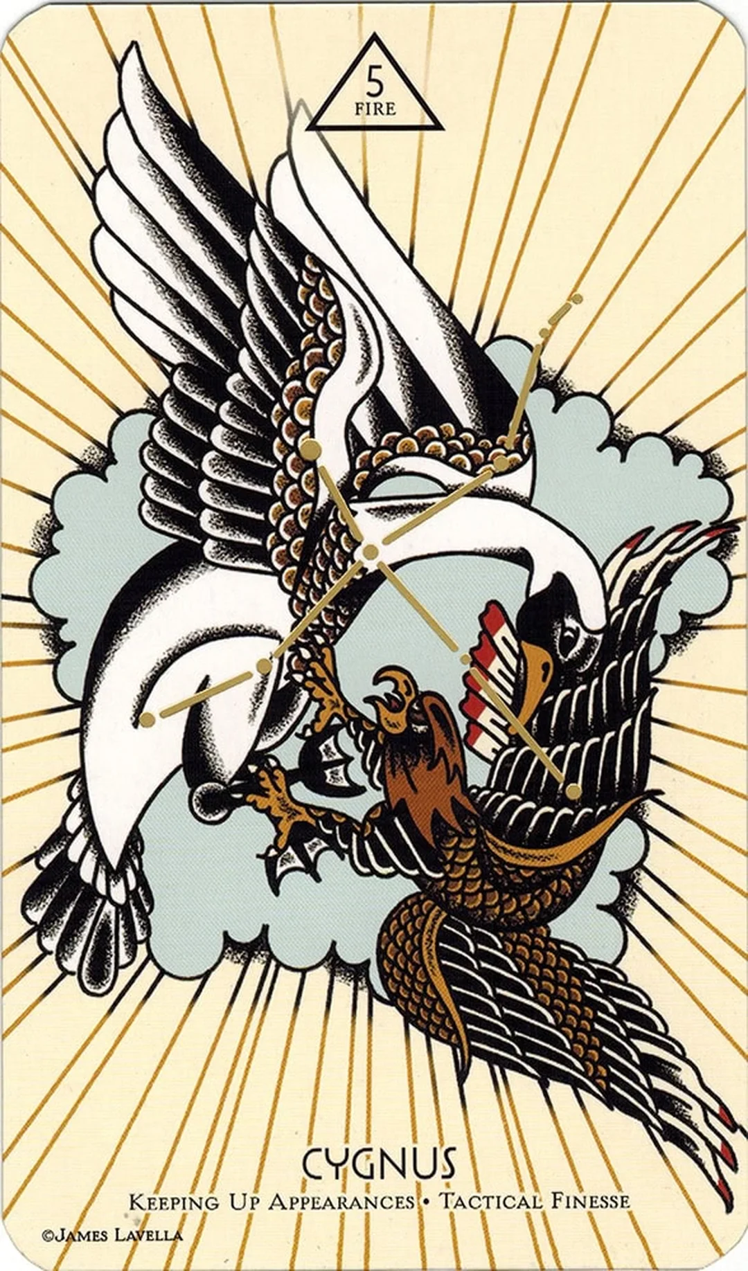 ý nghĩa lá bài five of wands trong bộ Cosmos Tarot
