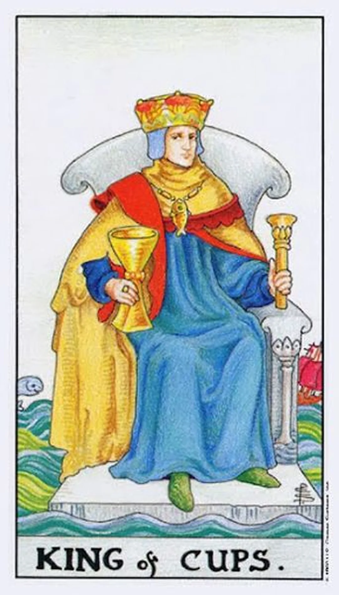 King of Cups trong Tarot Rider Waite ý nghĩa lá bài king of cups trong bộ Rider Waite
