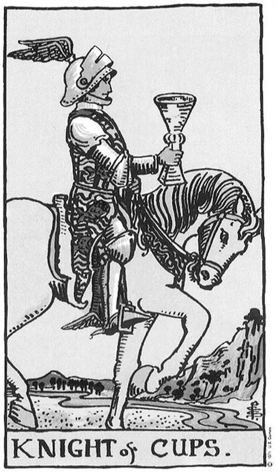 ý nghĩa lá bài knight of cups trong bộ Rider Waite Smith