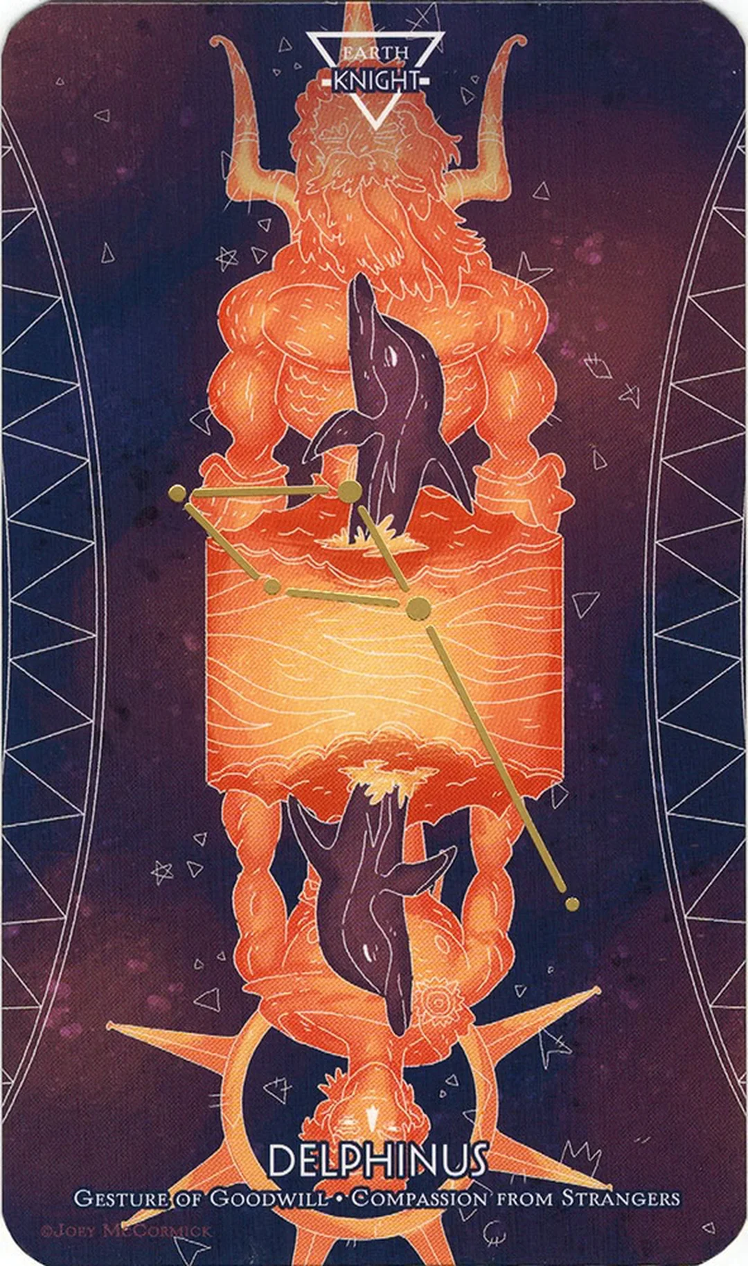 Knight of Pentacles trong một phiên bản minh họa khác ý nghĩa lá bài knight of pentacles khi kết hợp với lá khác