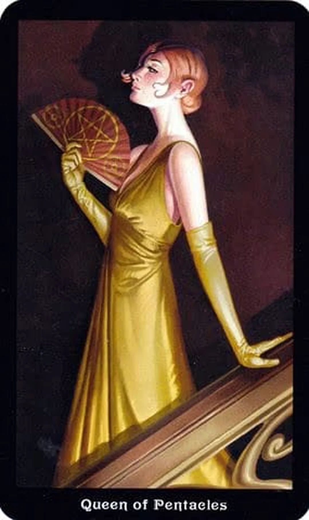 ý nghĩa lá bài queen of pentacles trong tình yêu bản Steampunk