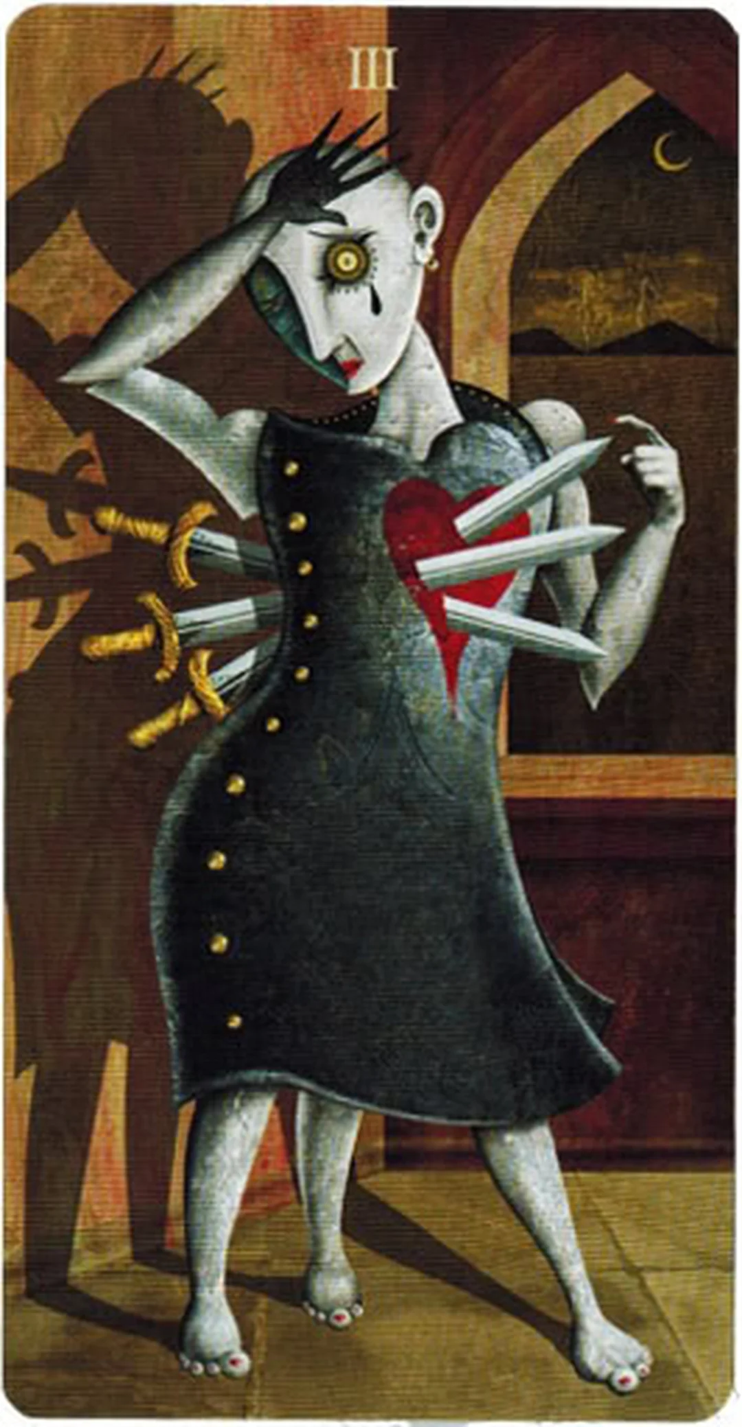 Ý nghĩa lá bài Three of Swords khi đảo ngược ý nghĩa lá bài three of swords ngược trong trải bài Tarot